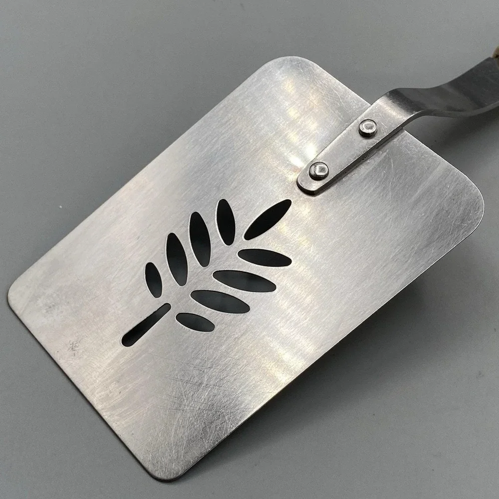 Vintage Maid Of Honor Slotted Spatula 10 in Wheat Pattern Short Handle Stainless